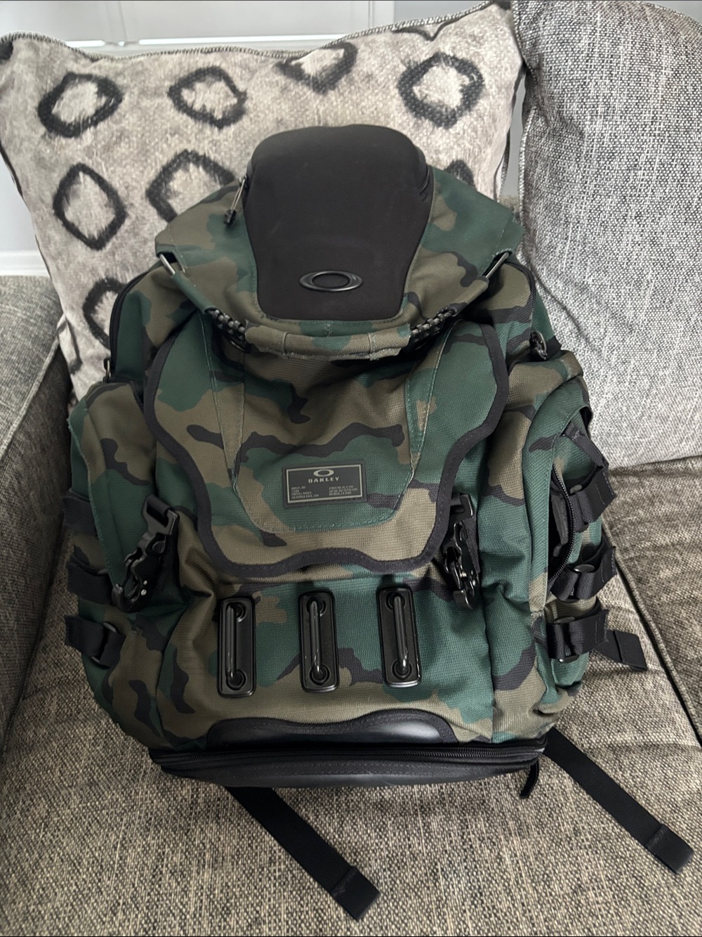 Oakley Camo Tactical Backpack in Green and Black